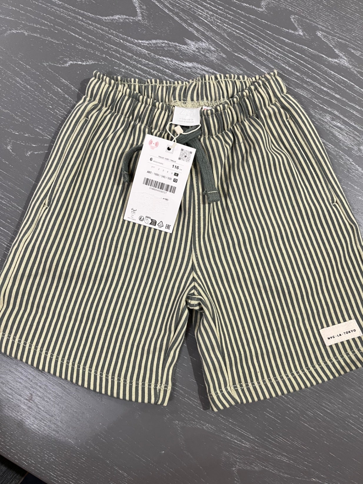 Zara boys striped shorts | 6 | NWT