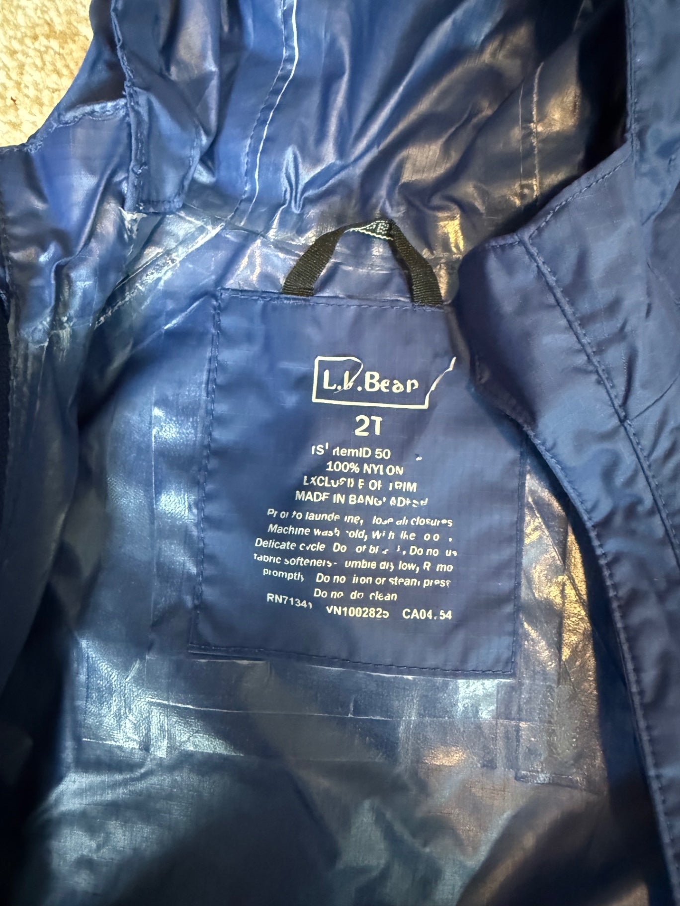 LL Bean Rain Suit 2T EUC