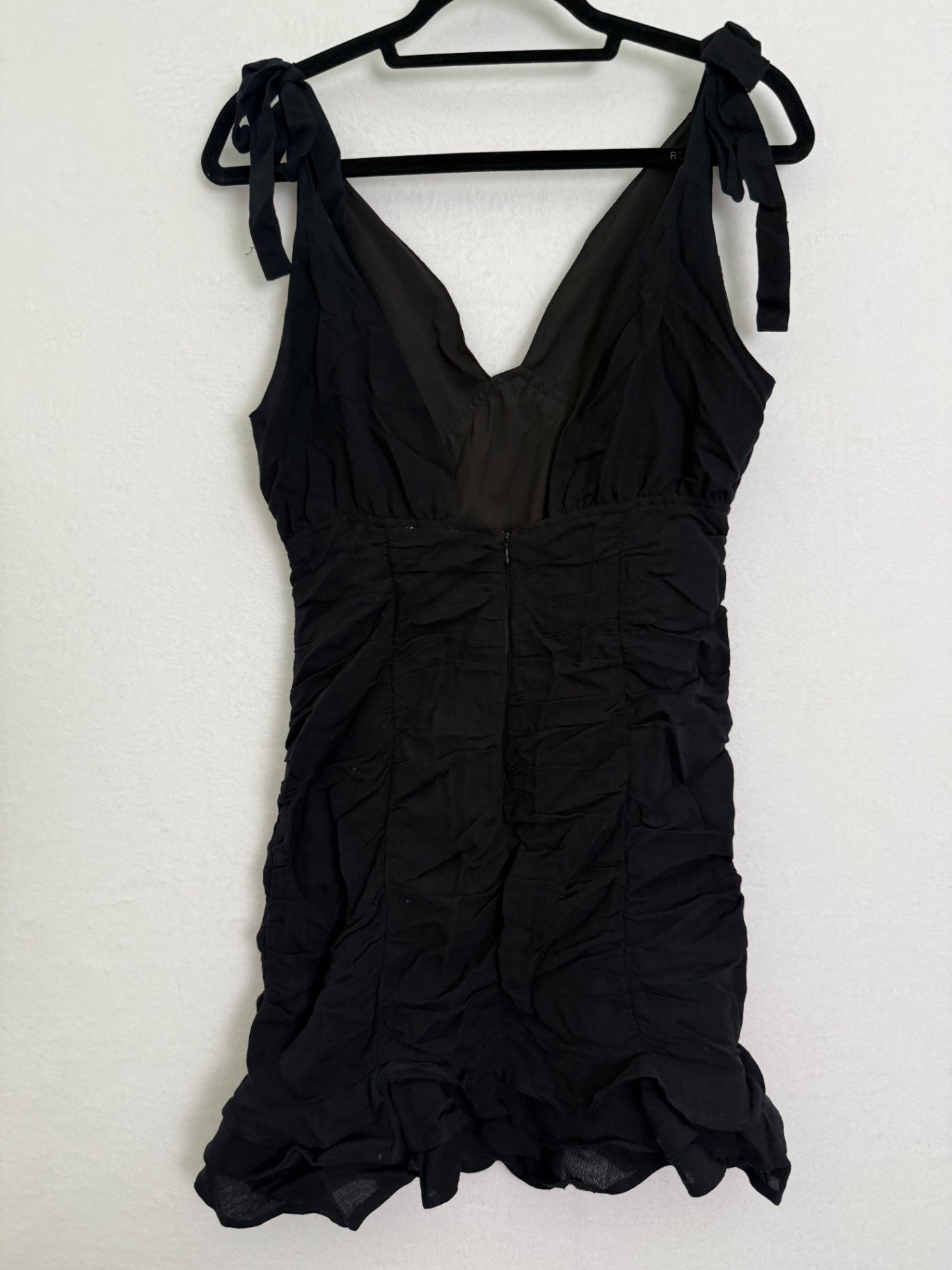Sky to moon black ruffled dress