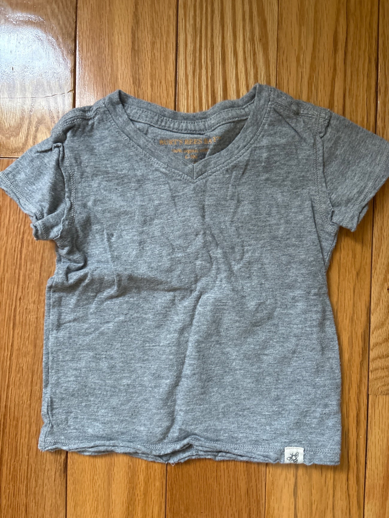 Burt’s Baby Gray T-Shirt 6-9 mo.