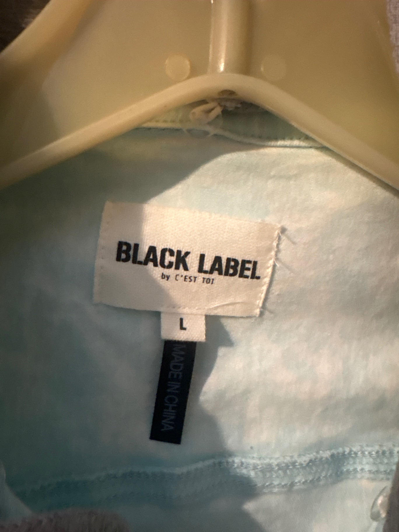 Black denim denim jacket with hood