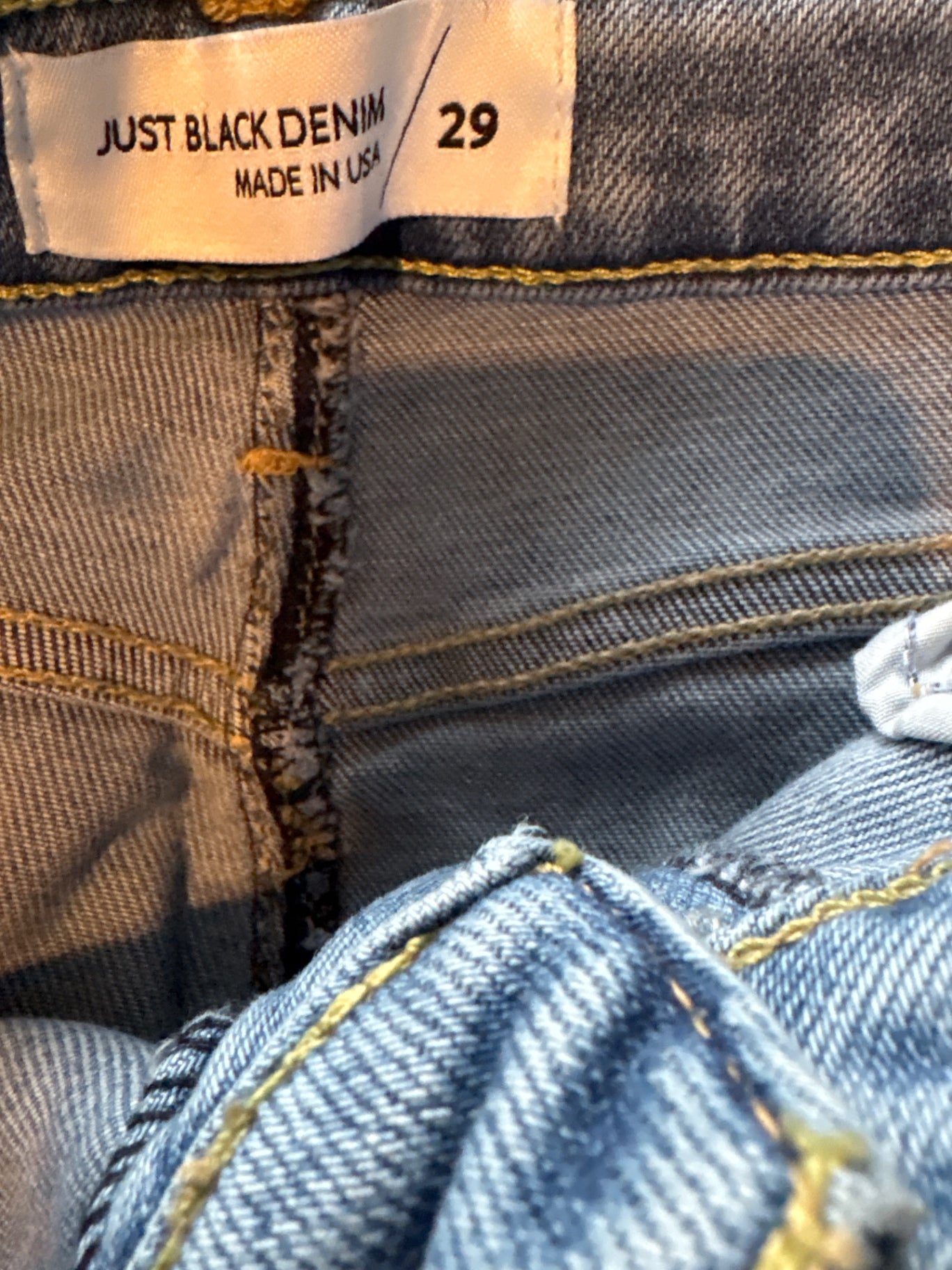 Just black denim light wash