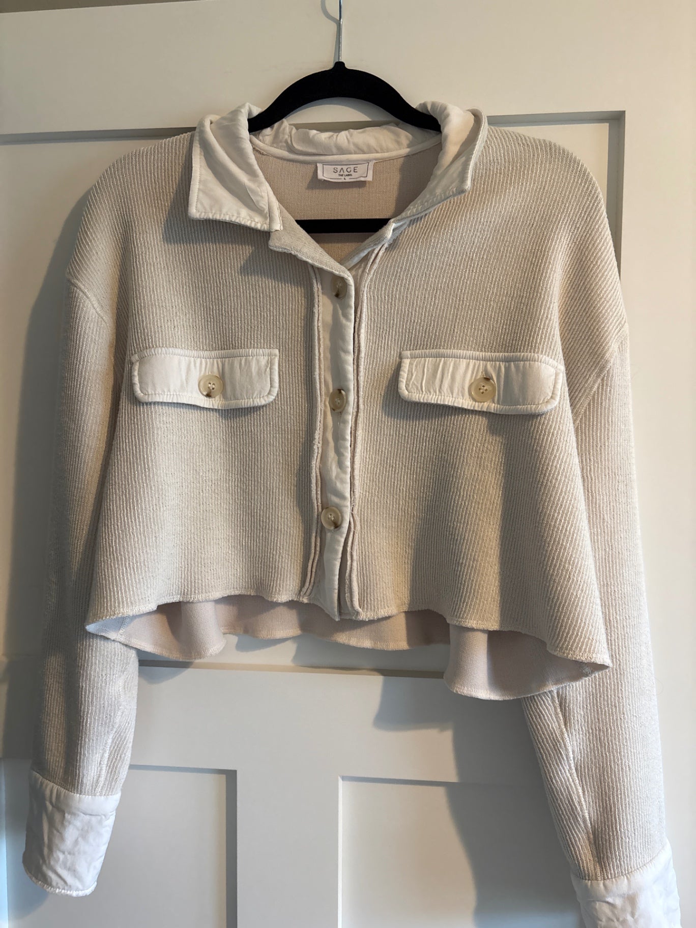 Sage the label cropped jacket L EUC