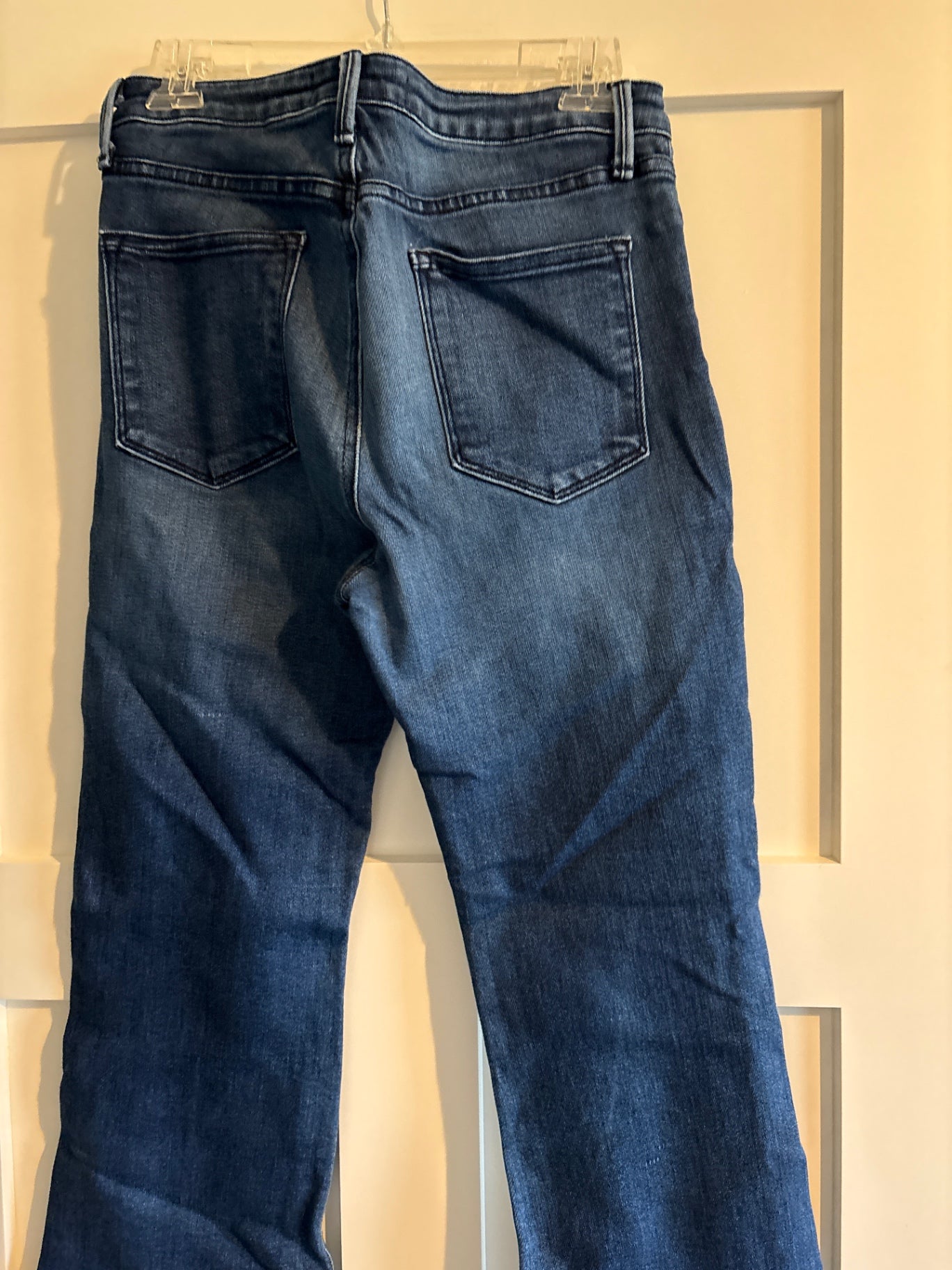 Just black denim raw edge