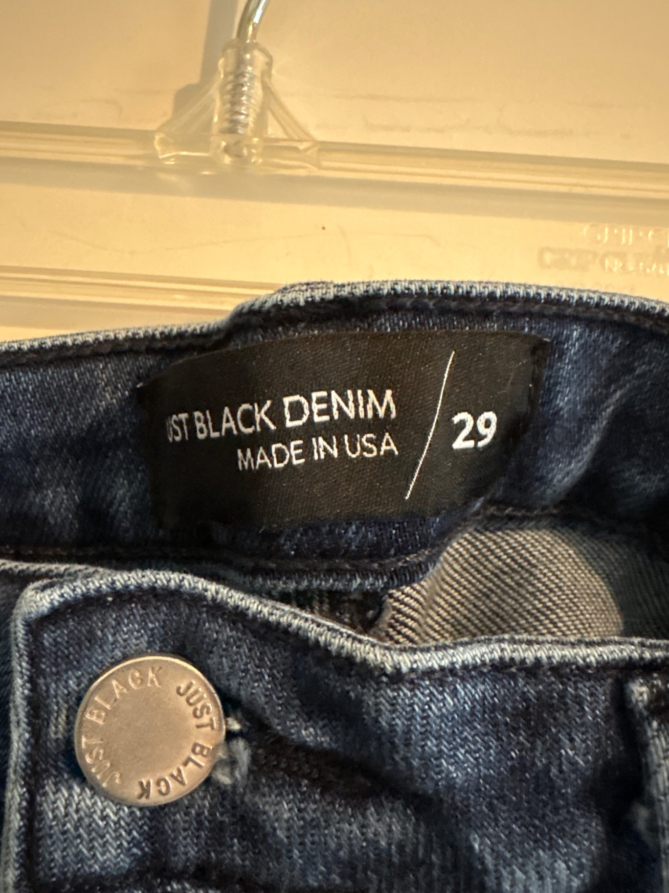 Just black denim raw edge