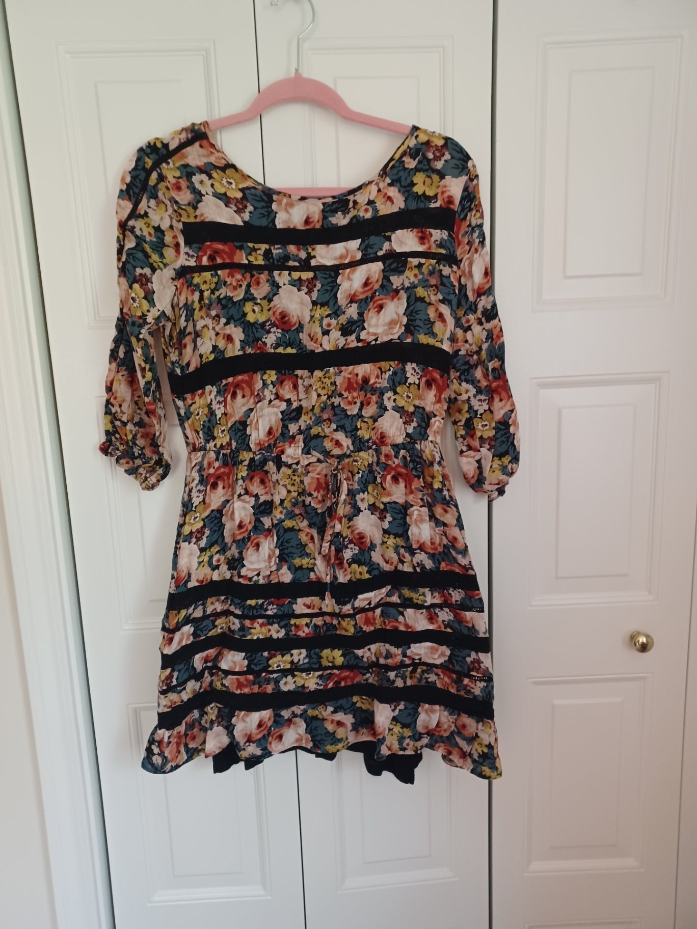 Holding horses tiered floal dress (with slip)