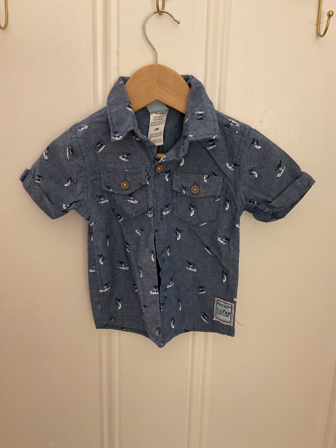 Little Lad Shirt 18 mo. Very Good