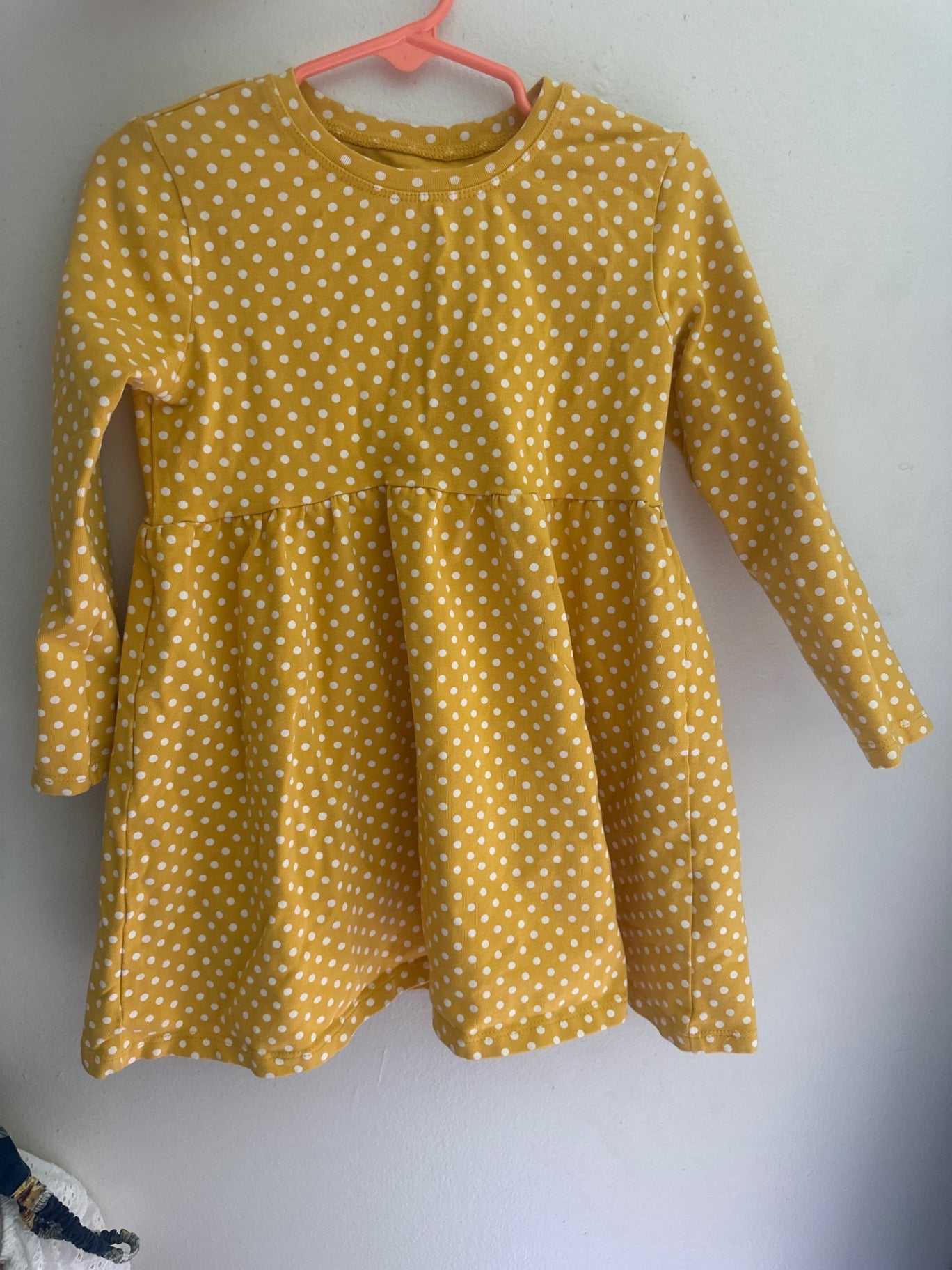 Yellow polka dot dress