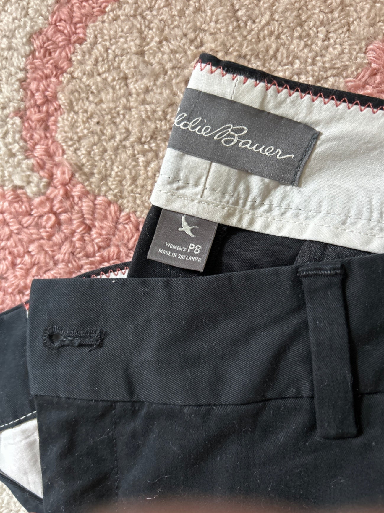 Eddie Bauer sleek black capri pants, P8