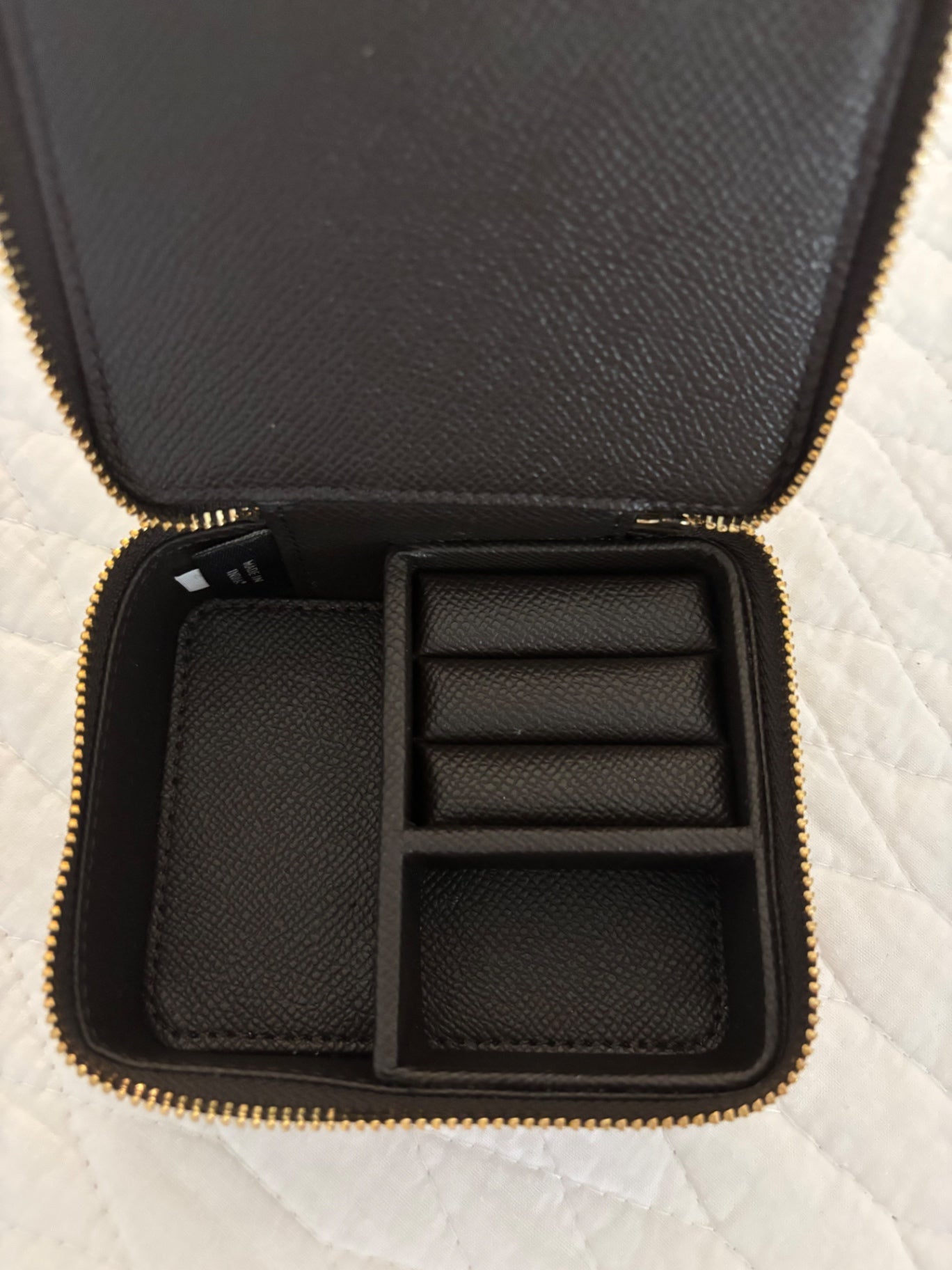 Coach leather travel jewelry box