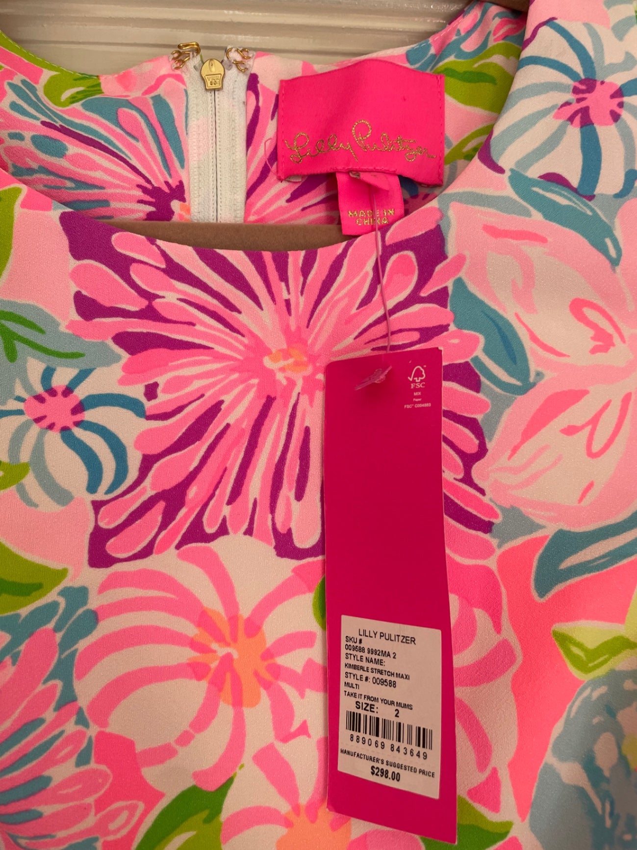 Lilly Pulitzer Maxi sz 2