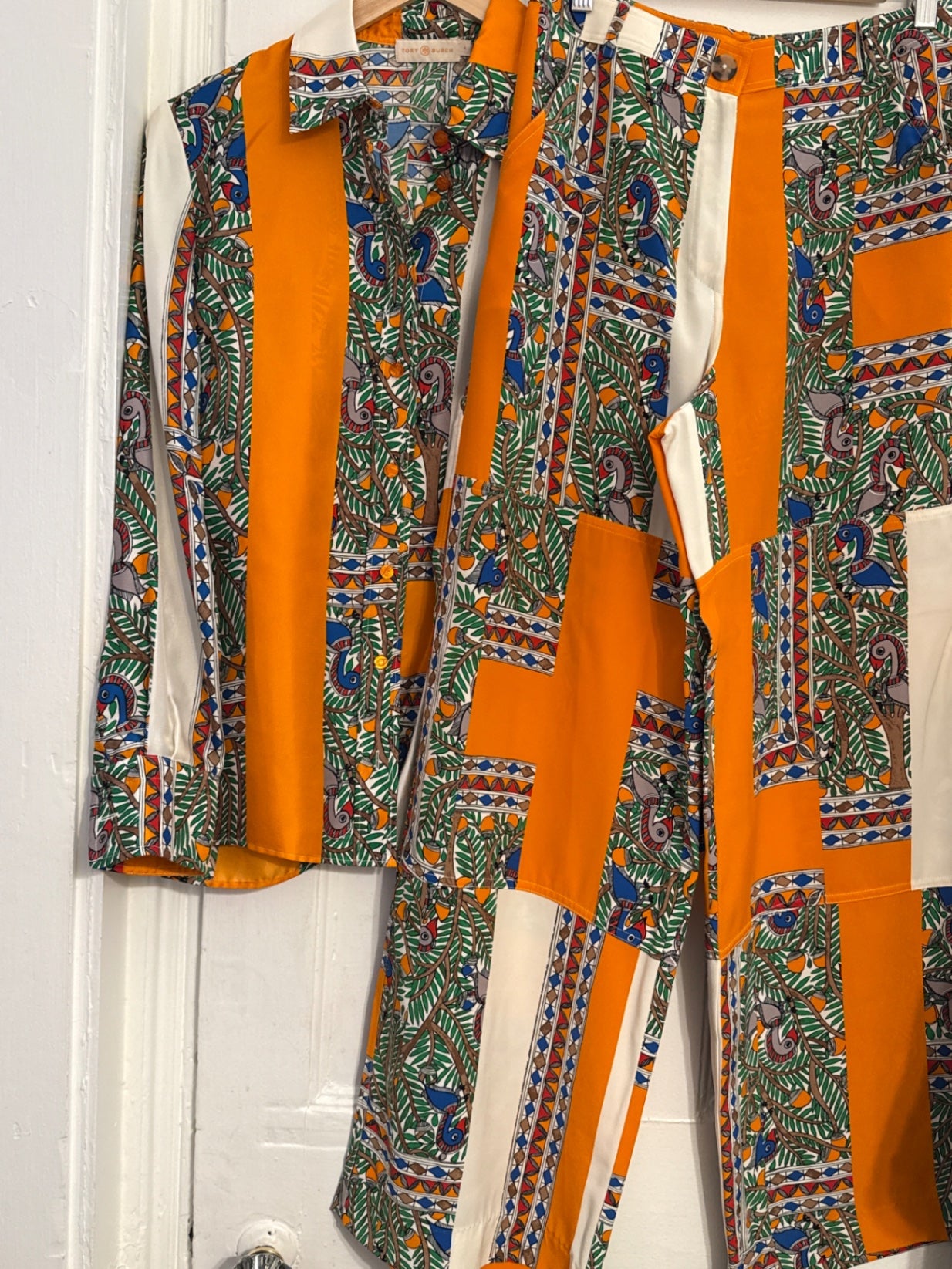 Tory Burch Silk Pants Set 4 Very Good