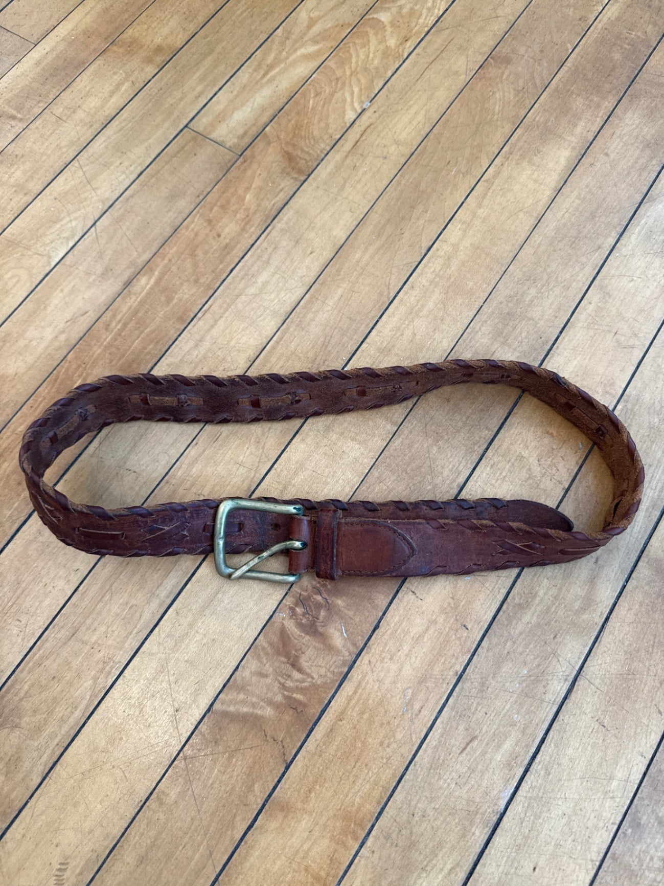 Braided leather belt AS IS