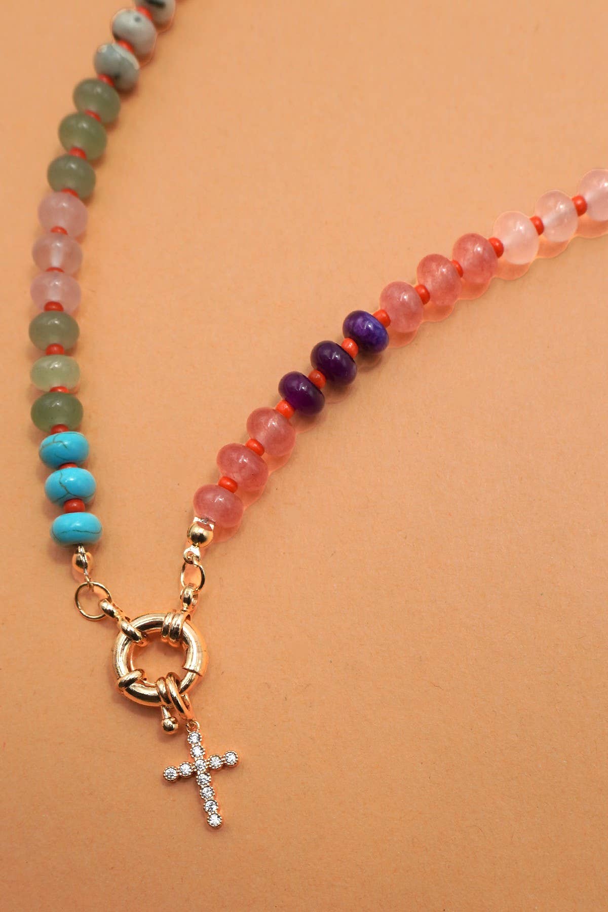 Natural Stone Beaded Necklace