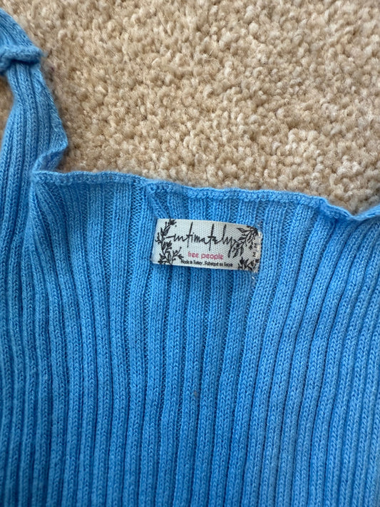 FP Blue Knit Tank M EUC