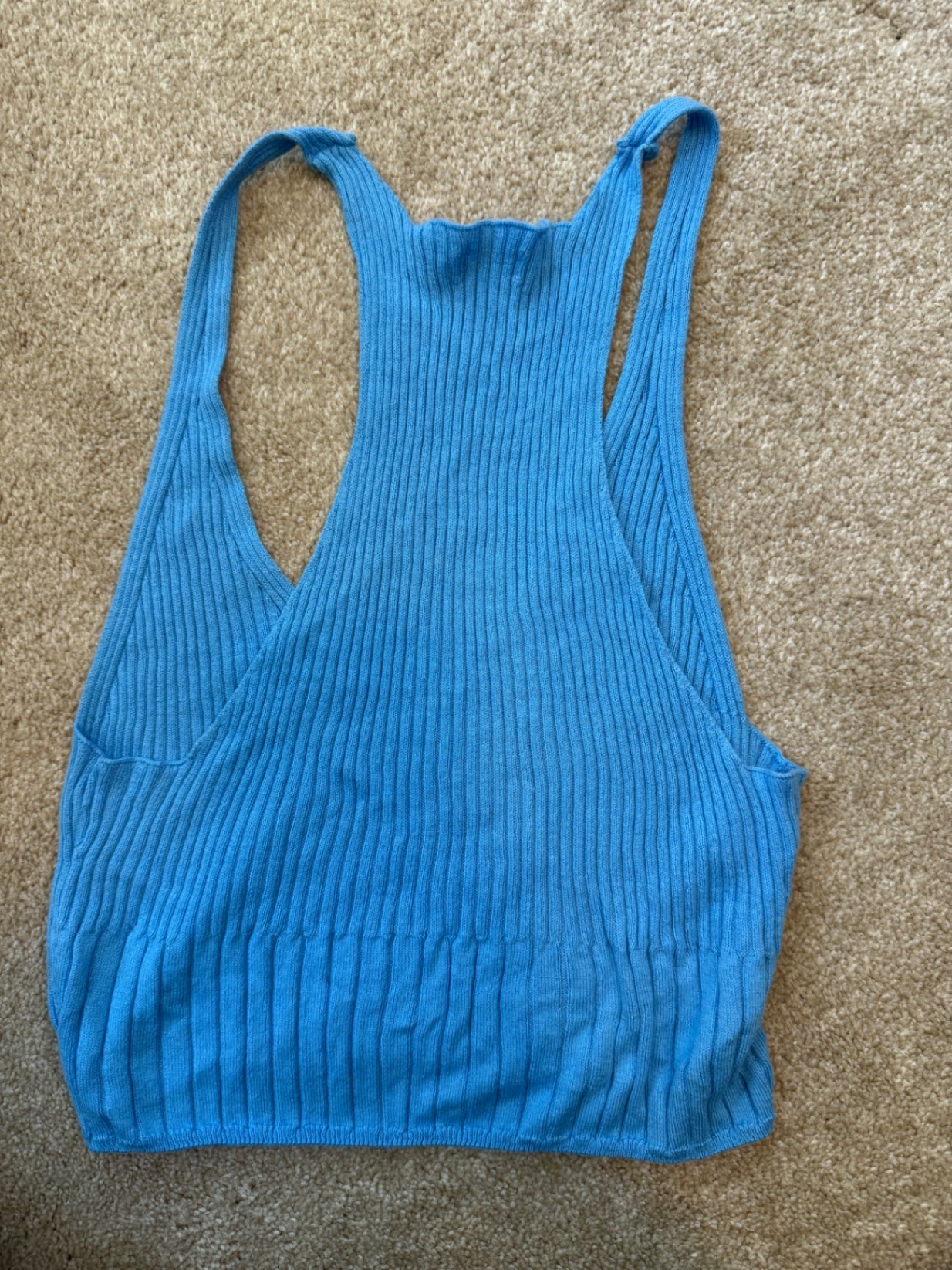 FP Blue Knit Tank M EUC