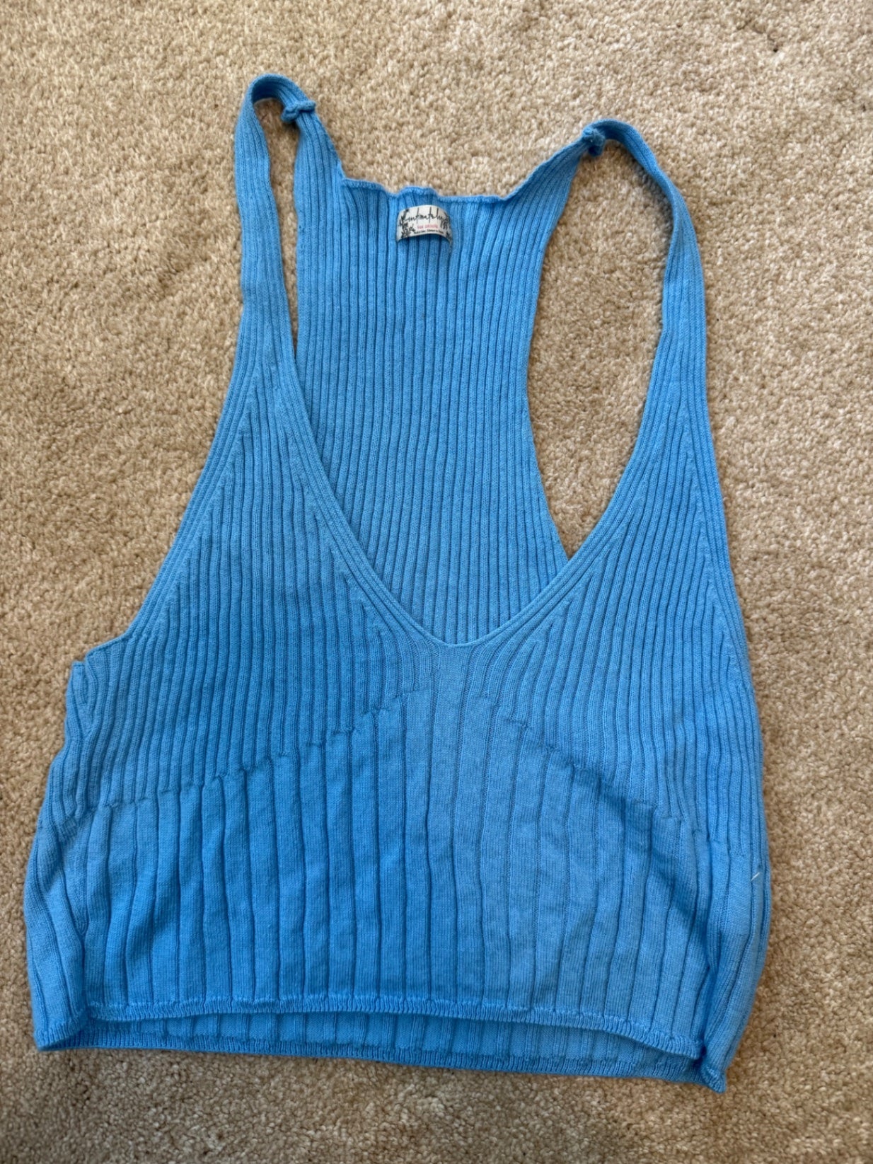 FP Blue Knit Tank M EUC