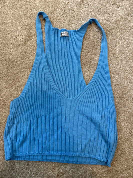 FP Blue Knit Tank M EUC
