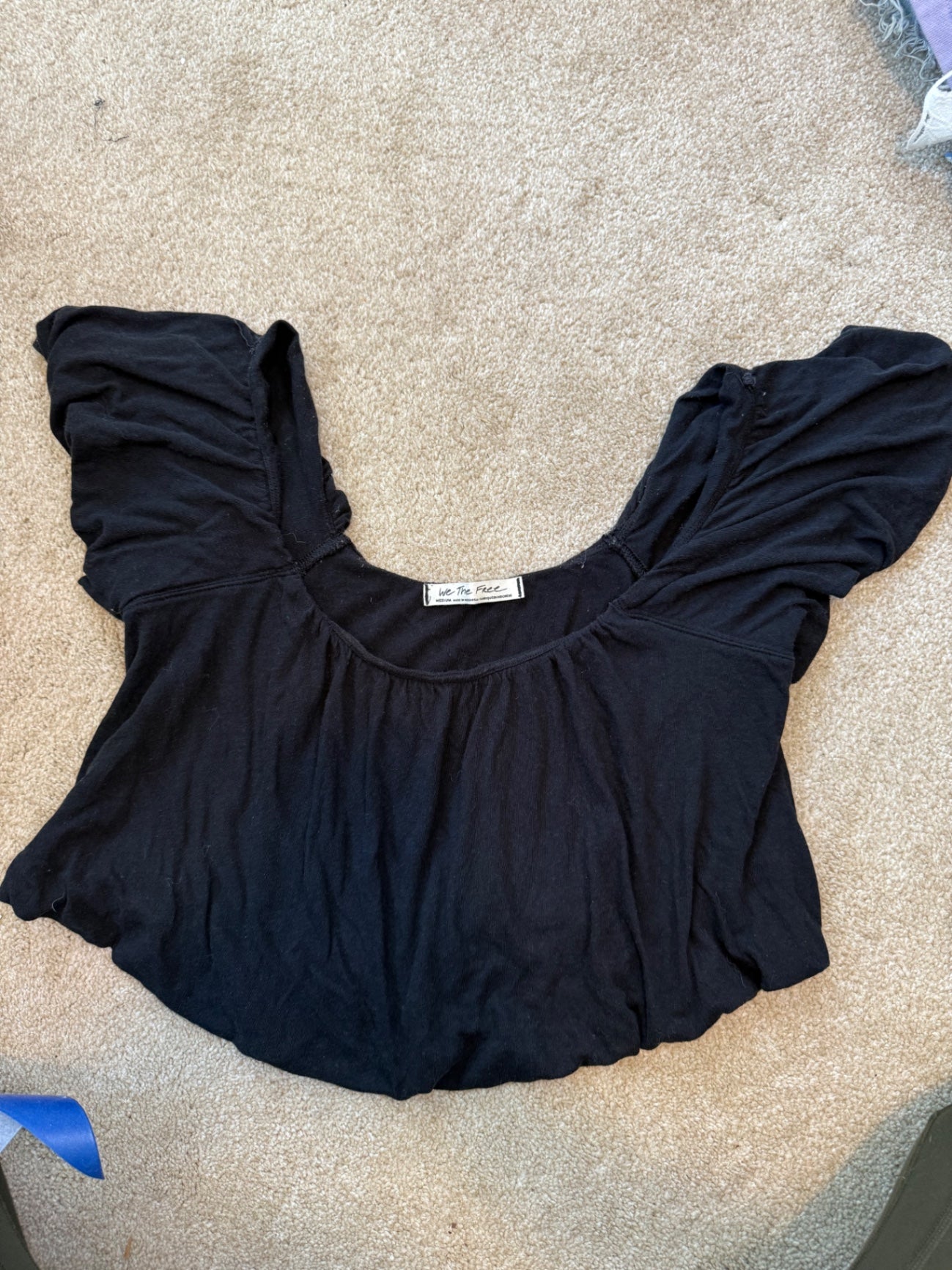 FP Black Blouse M EUC