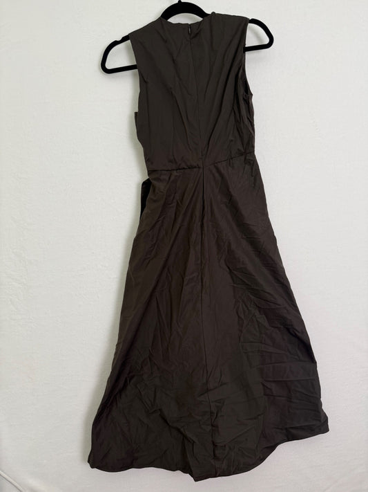 Zara ZW Wrap Dress Dark Brown S EUC