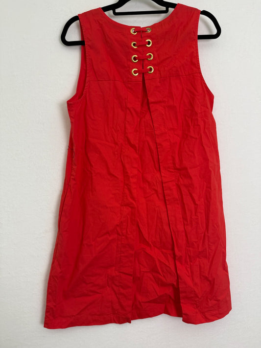 Women’s Heyton Red Orange Coral Sleeveless gold accent Summer Dress Size x-small