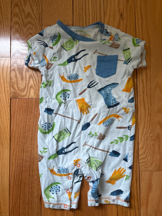 Burt’s Bees Baby Garden Pattern Onesie 12mo.