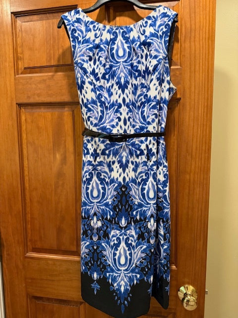 Blue patterned dress