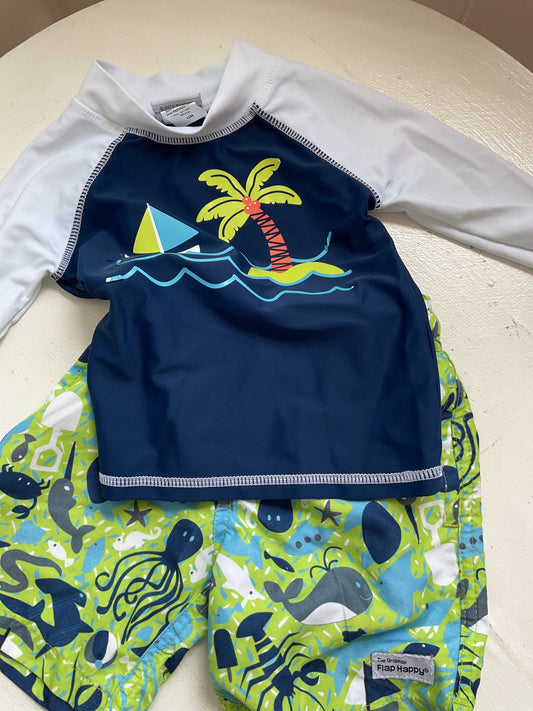 Flap Happy Swimsuit 12 mo. EUC