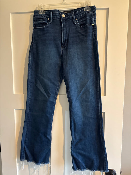 Just black denim raw edge 