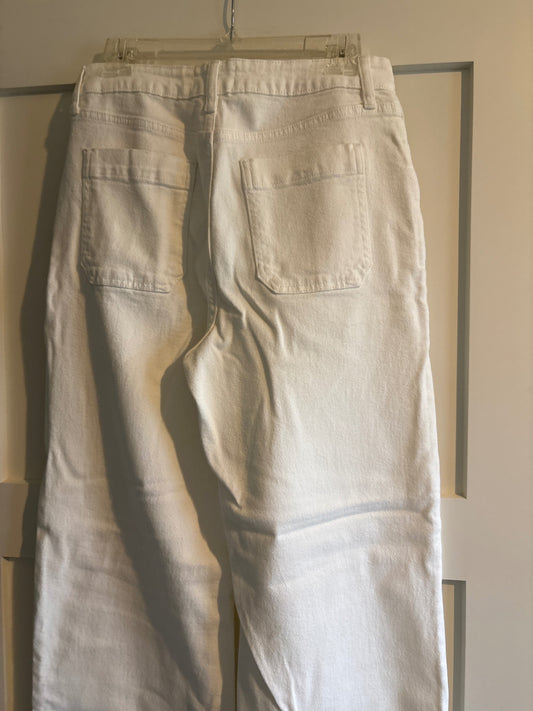 JBD white wide leg jeans 