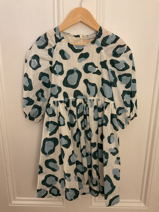 Pink Chicken Leopard Dress 7Y EUC