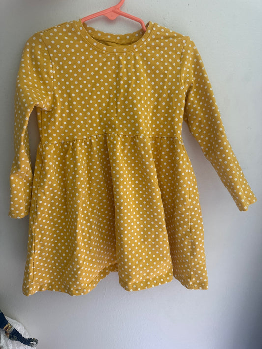 Yellow polka dot dress
