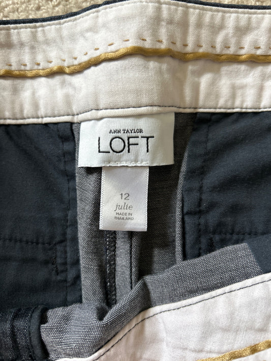 LOFT lightweight navy capri pants 