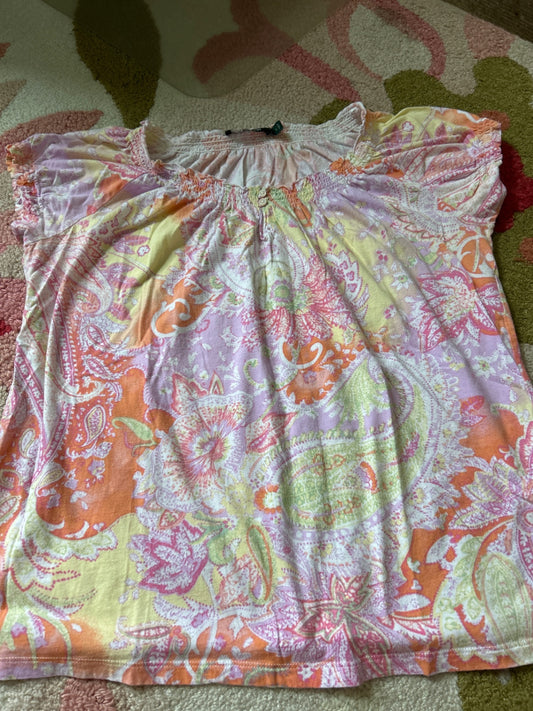 Ralph Lauren flowy spring tee, size L 