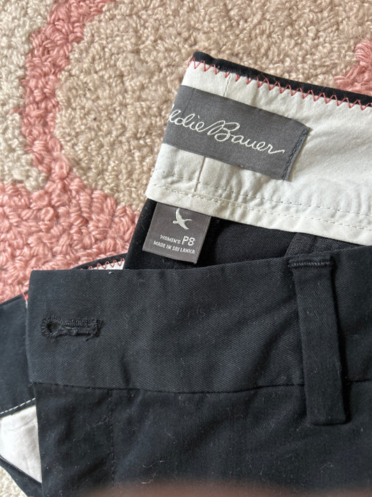 Eddie Bauer sleek black capri pants, P8