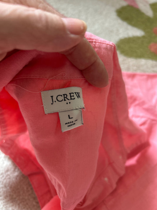 JCrew long sleeve linen blend button down 