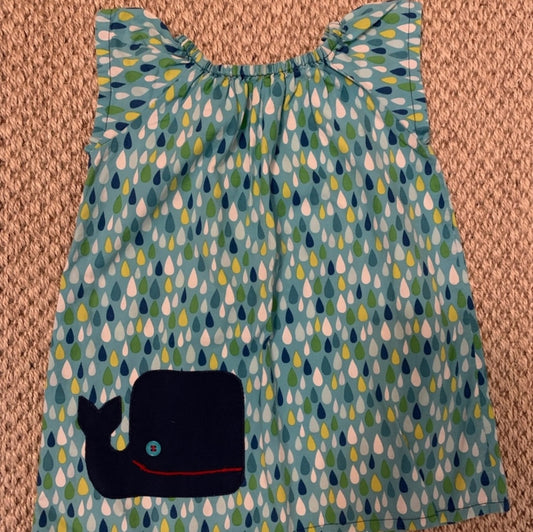 Stitched Whale dress 2t