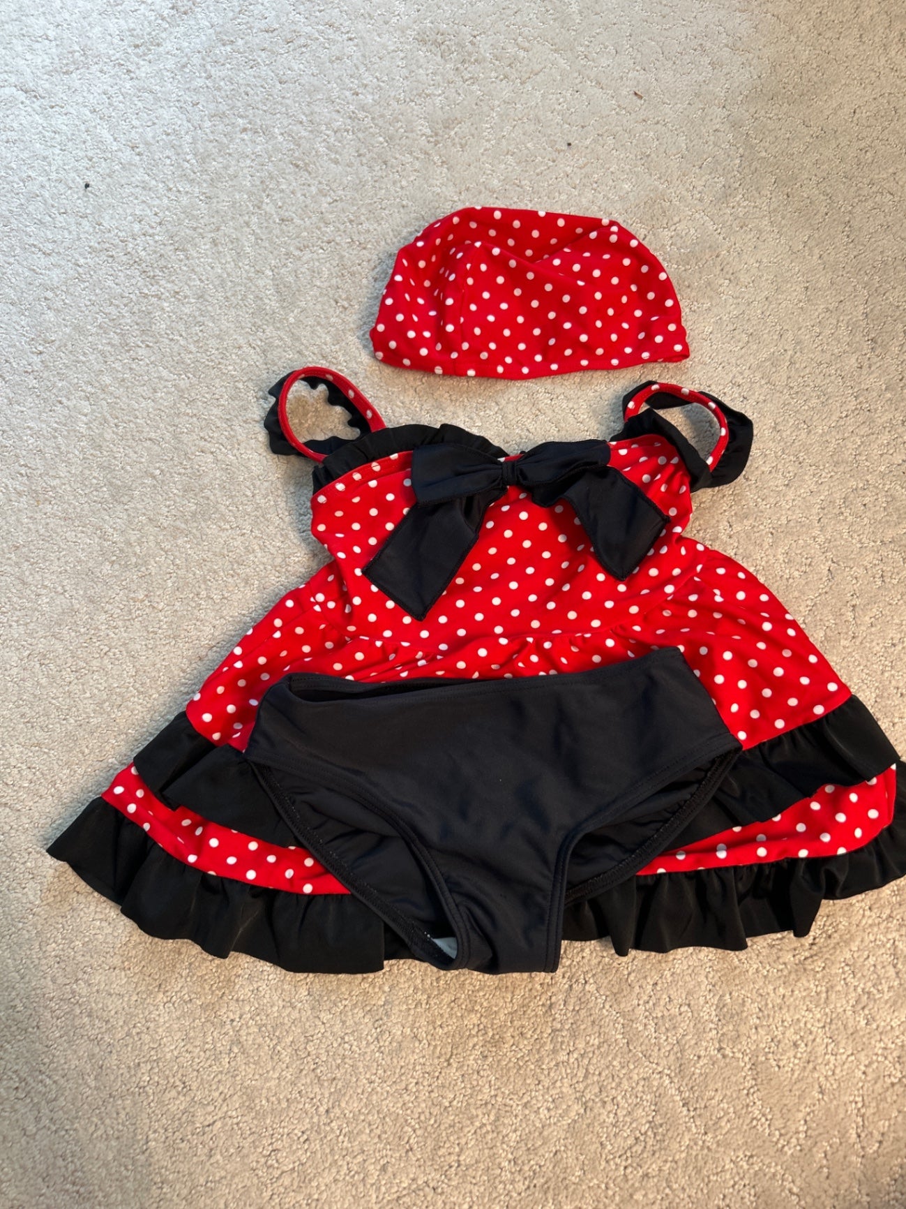 Polka Dot Bathing Suit 3T EUC