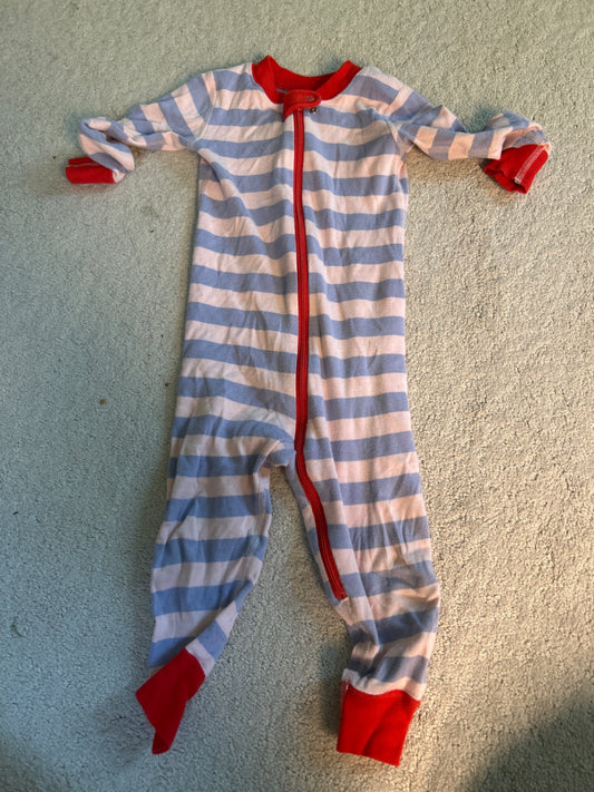 Hanna Andersson Pink purple red PJs 2T EUC