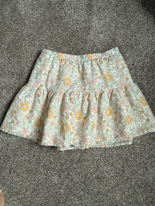 Handmade floral skirt 5/6Y