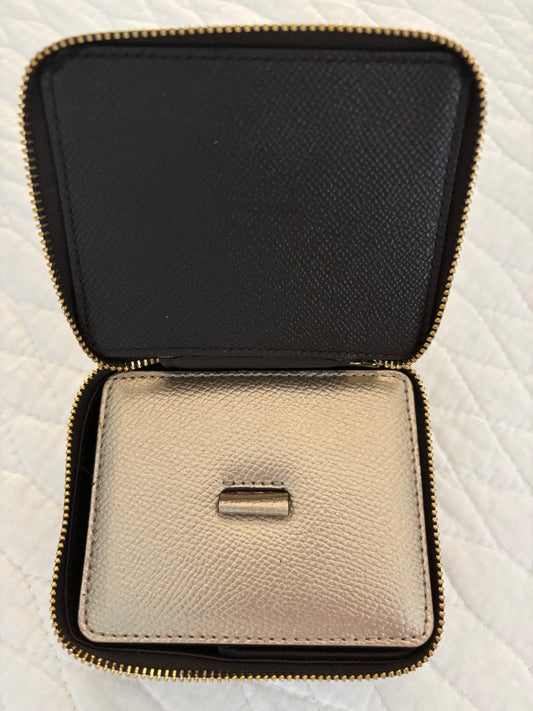 Coach leather travel jewelry box