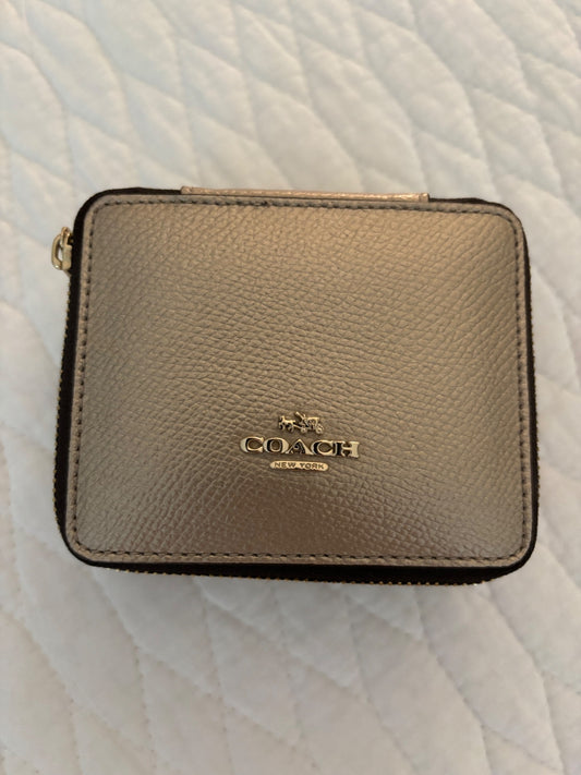 Coach leather travel jewelry box