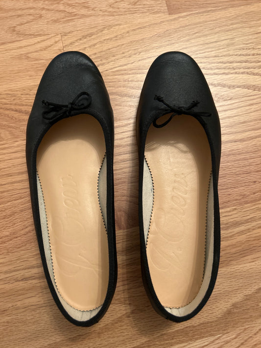 Jcrew black ballet flats 7.5