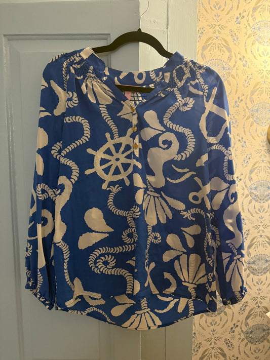 Lilly Pulitzer Dock Hopper Elsa Blouse