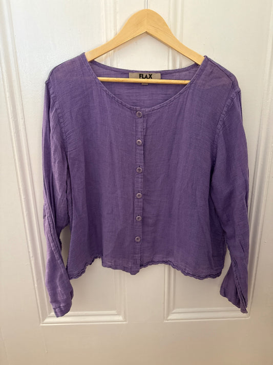 FLAX Blouse L Very Good