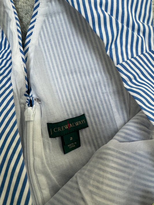  J Crew blue & white striped blouse 