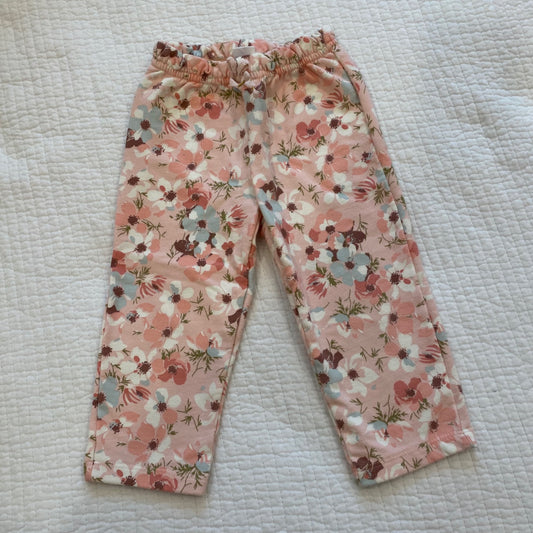 OshKosh B'gosh Girl’s pink floral Sweatpants 4 Very Good