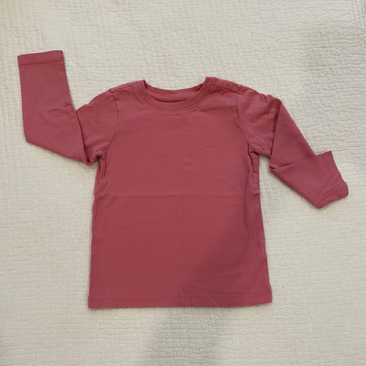 Primary Girl’s dusty rose Long Sleeve Top 3 Very Good