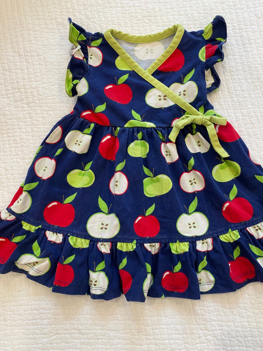 Kelly’s Kids Girl’s Apple Print Wrap Dress 2 Good