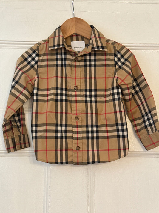 Burberry Shirt 18mo. Very Good